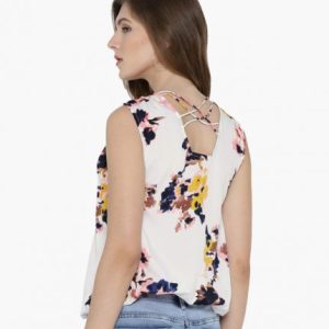 Printed Blouson Top